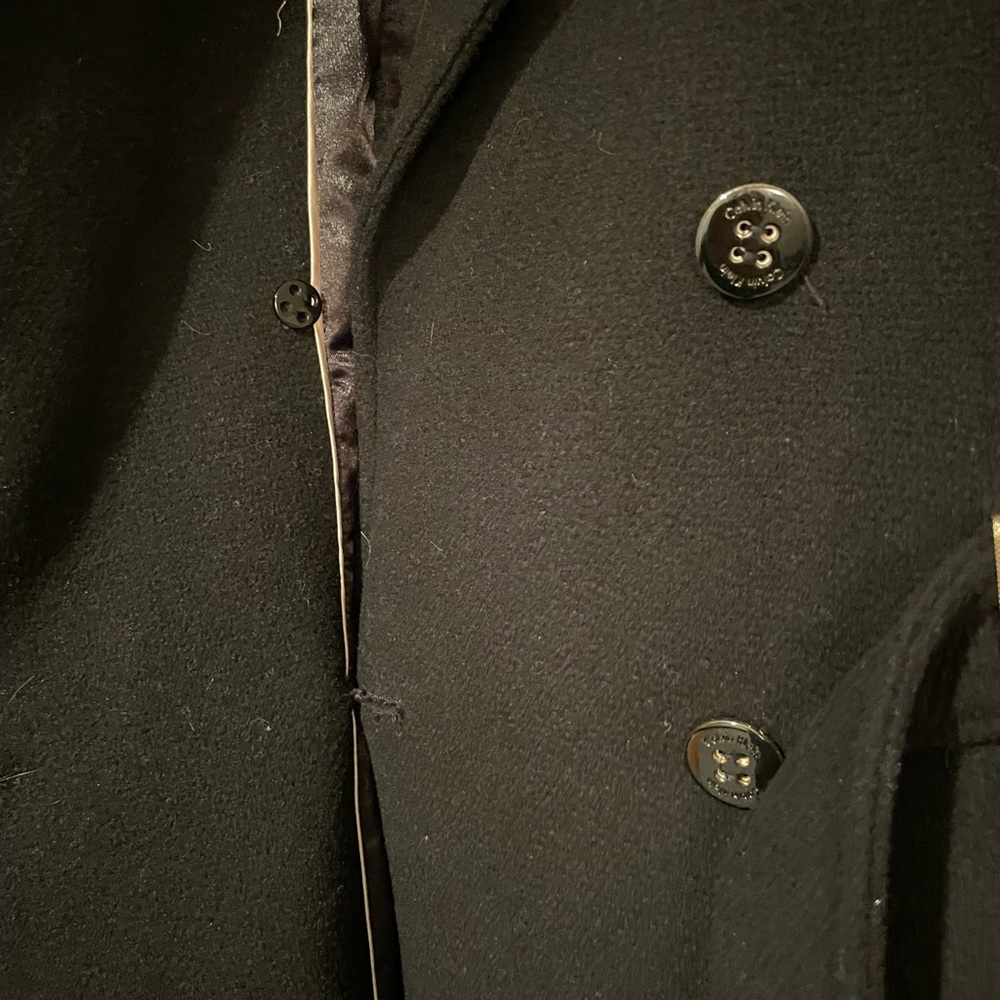 Calvin Klein women’s black wool dress coat. - Picture 4 of 8
